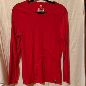 71-Ada Vibrant Red Cotton Blend Top